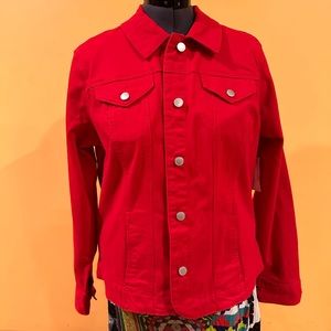 Denim women jacket new Charter club XL